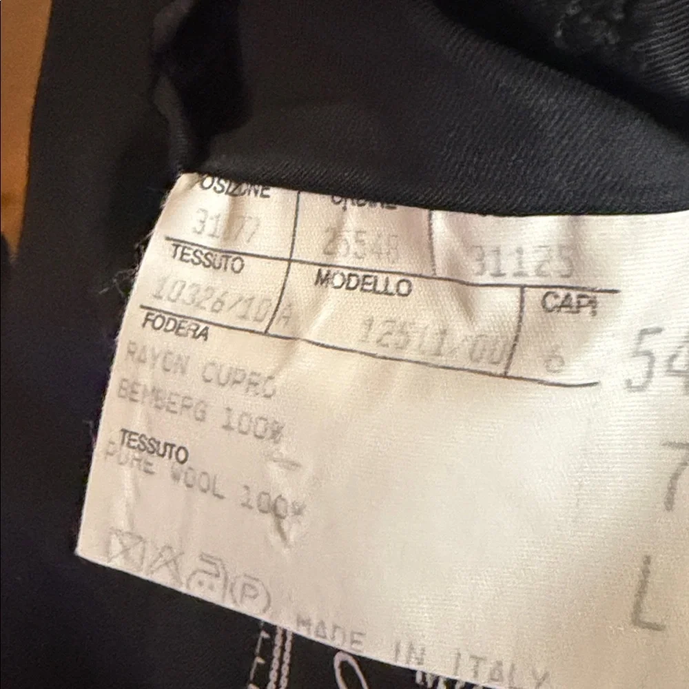 Canali Men's Double-Breasted Black Blazer with Gold Buttons